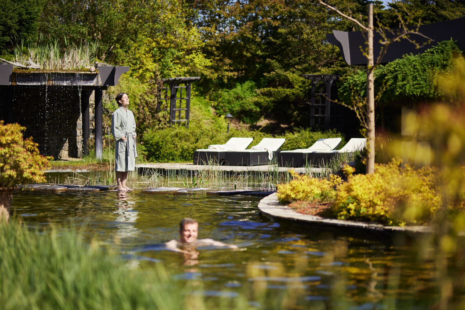 Van der Valk Resort Linstow | Sauna with an outdoor pool